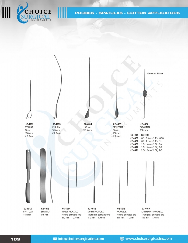 Suture Instruments, Needle, Probes, Applicators, Pocket Instruments Set